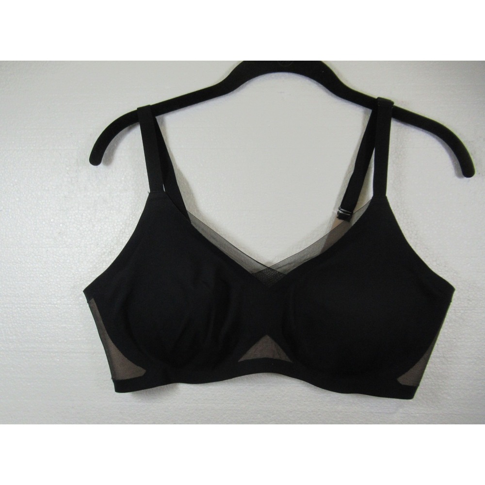 Honeylove Crossover Bra Medium Black Wireless Removable Pads lwbr0302